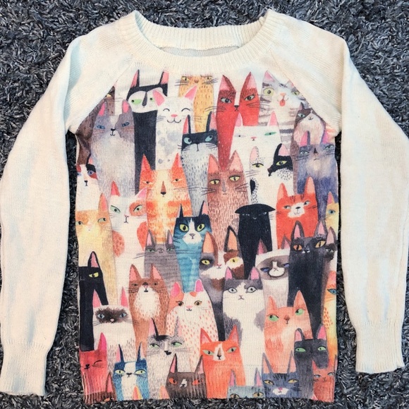 Sweaters - KITTY CAT SWEATER FOR CAT LOVERS UNIQUE